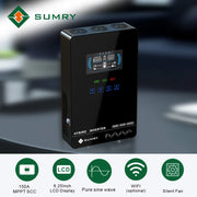 SUMRY HGX 4000W Pure Sine Wave Inverter Charger - 24V to 120V, 140A MPPT, 5600W Max PV