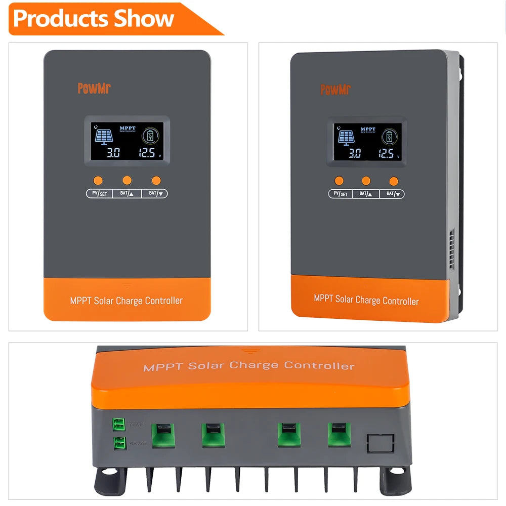 PowMr PRO MPPT Solar Charge Controller - 80A or 100A, 12V to 48V